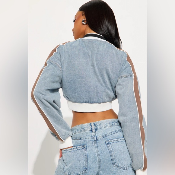 City Denim Bomber Jacket✨ - Picture 4 of 7